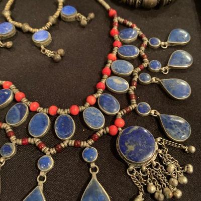 Lapis and Coral Necklaces 