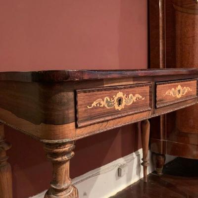 Antique French Desk with Marquetry  