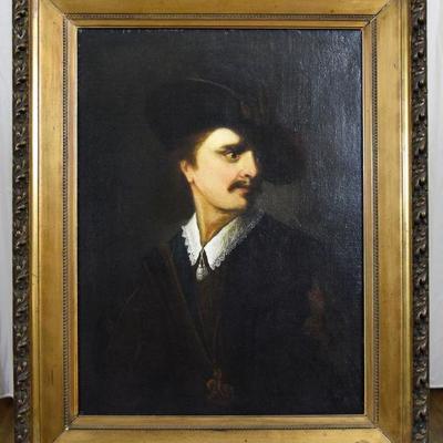 18th c. Baroque Portrait Oil Painting of a Noble Gentleman A NOBLEMAN