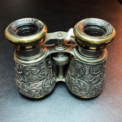 Rare 19th c. French Sterling Silver Field Glasses / Binoculars