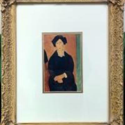 Portrait Color Serigraphic Print by Amedeo Modigliani