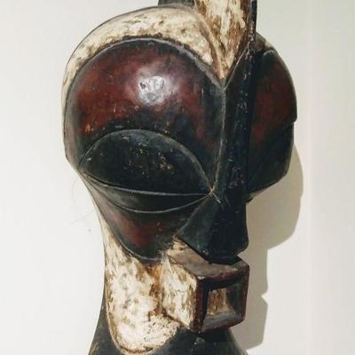 Large Male Songye Kifwebe Museum Grade Carved Wooden Ceremonial Mask 