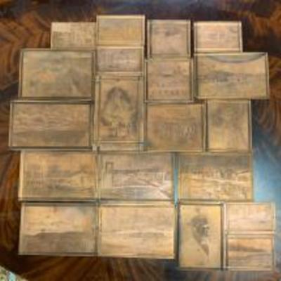 20 Rare Original Antique Civil War - WWI Copper Photogravure Plates