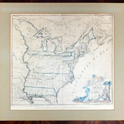 A NEW AND CORRECT MAP OF THE UNITED STATES OF NORTH AMERICA, 1784 by Abel Buell