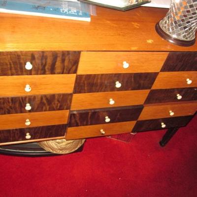 1958 Ebony Harlequin Dining Room  
