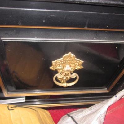 Stunning Black Laquer China Cabinet  