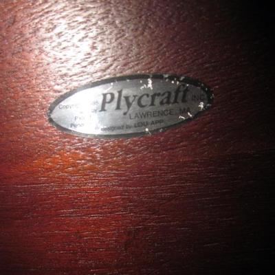 Black Leather Plycraft MCM Seating With Ottoman  