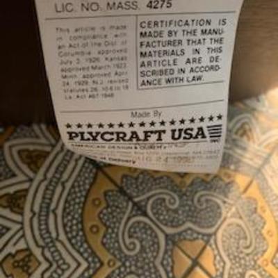 Black Leather Plycraft MCM Seating With Ottoman  