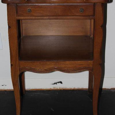 Vintage French provincial style one drawer nightstand (21â€W x 16â€D x 28â€H) 