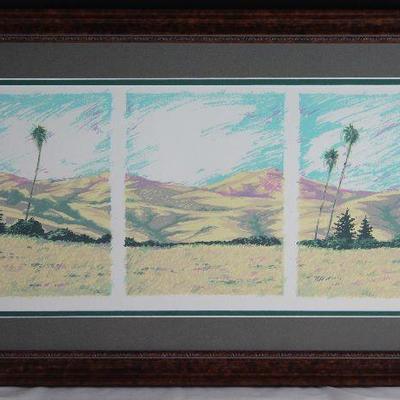 Signed and Numbered 221/565 Tropical Triptych Matted & Framed (24.5â€ x 14â€)