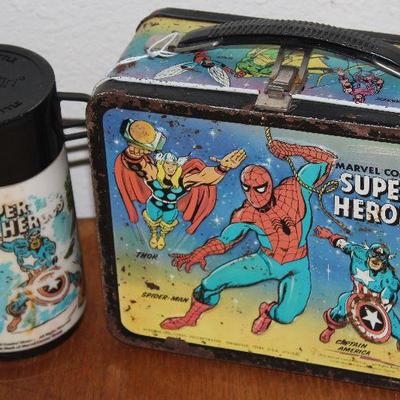 Marvel Comics Super Heroes Metal Lunch Kit with Thermos