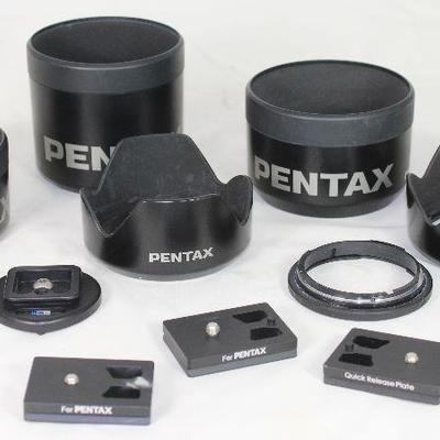 Pentax 645 Misc. Lens Hood RRS 136450 Quick Release Plate , PZ173 Quick Release Plate, 4 Quick Release Plates for Pentax