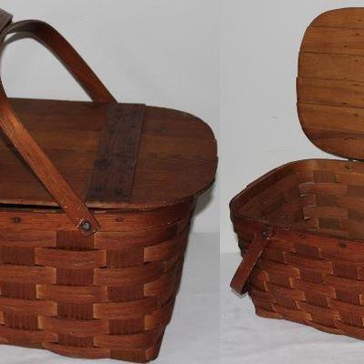 Wov-N-Wood by Jerywil Vintage Picnic Basket