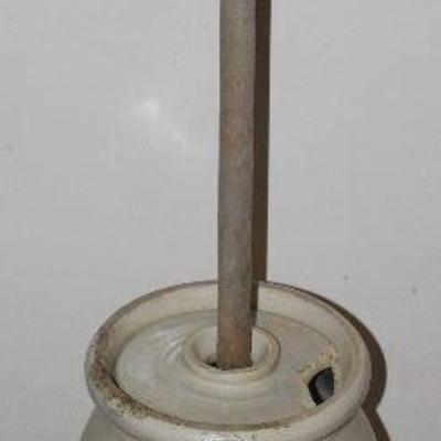 Antique Stoneware 5 Gallon Churn with Wood Dasher
