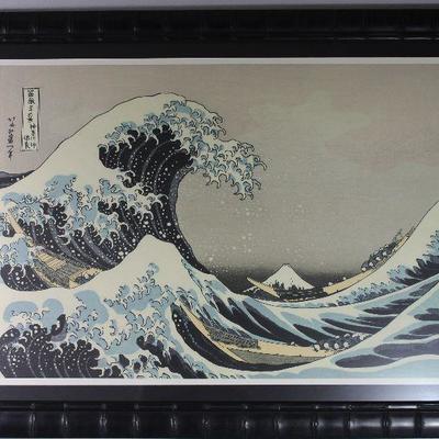 â€œUnder the Wave of Kanazawa" aka â€œThe Big Waveâ€ by Katsushika Hokusai (1760-1849)  original art work completed in 1831. 1 of...