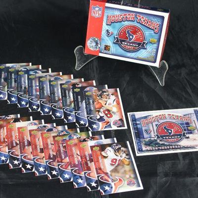 Upper Deck Inaugural Season 2002 Houston Texans Box Set of 20 player Cards per box plus Commemorative Card (3.5â€ x 5â€ ). Also...