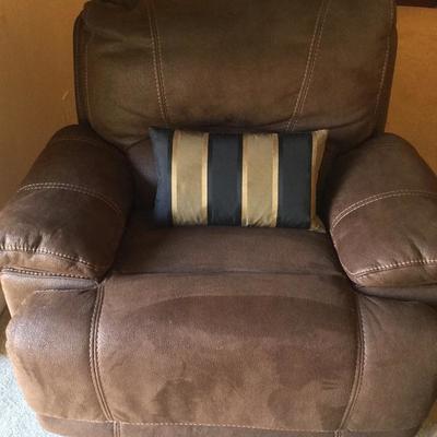 Entire Living room set - includes this power recliner,  love seat and sofa with power recliners and media console (not pictured)