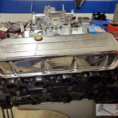 150:Chevy 454 Big Block with Edelbrock Intake Manifold and Quick Fuel QFT Slayer Carb
Edelbrock 454-0 Victor Junior. Engine number...