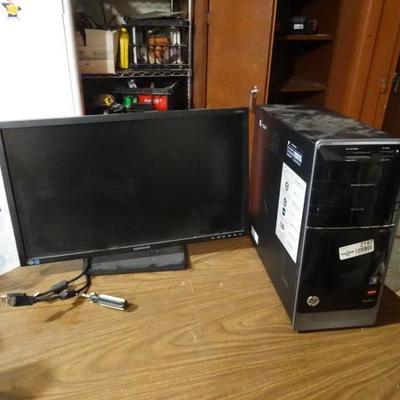 Samsung Monitor with Hp Tower