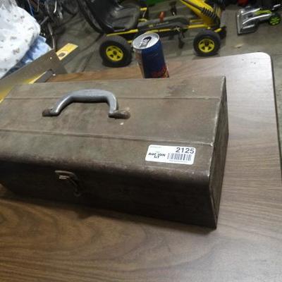 Metal Toolbox with Assorted Tools