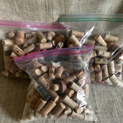 3 gallon size bags of corks