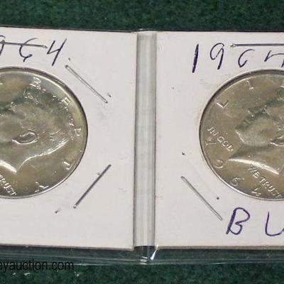  United States (2) 1964 Silver Half Kennedy Dollars

Auction Estimate $10-420 each â€“ Located Glassware 
