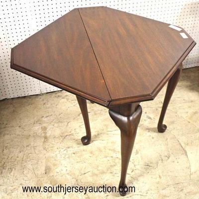  SOLID Mahogany â€œHenkel Harris Furnitureâ€ Queen Anne Drop Side Napkin Table

Auction Estimate $200-$400 â€“ Located Inside 