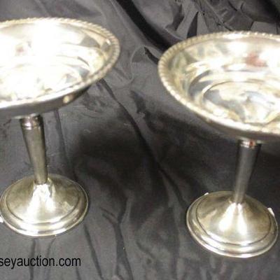  PAIR of Sterling Compotes

Auction Estimate $50-$100 â€“ Located Glassware 
