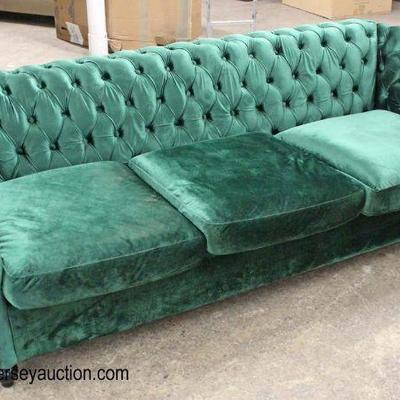  NEW Green Velour Contemporary Button Tufted Sofa

Auction Estimate $300-$600 â€“ Located Inside 