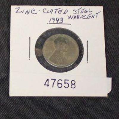  Zinc Coated 1943 Steel War Penny, Off Center Mint Error Lincoln Penny, and Lincoln Memorial 1960 Large Date Penny

Auction Estimate...