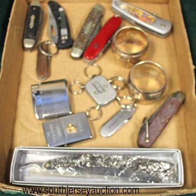  Box Lot of Pen Knives, Lighters, Napkin Rings and more

Auction Estimate $20-$50 â€“ Located Inside 