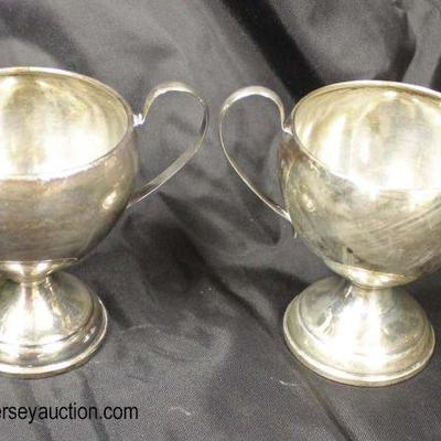  Sterling Sugar Bowl and Creamer

Auction Estimate $40-$80 â€“ Located Glassware 