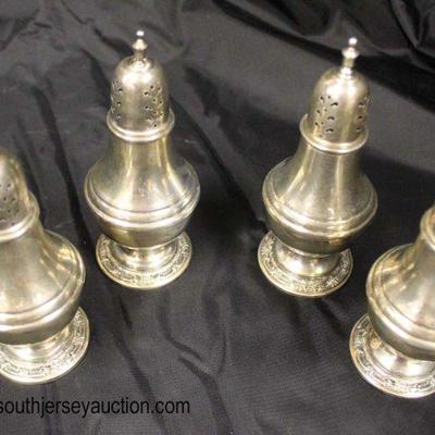  Selection of Sterling Salt and Pepper Shakers

Auction Estimate $40-$80 a pair â€“ Located Glassware 