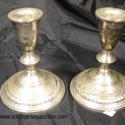  PAIR of Sterling Candle Holders

Auction Estimate $40-$80 â€“ Located Glassware 