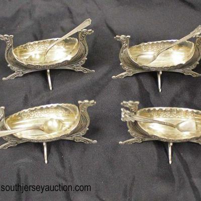  Set of 4 German Silver Viking Ship Salts with German Silver Spoons

Auction Estimate $50-$100 â€“ Located Glassware 