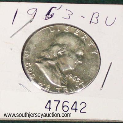  United States 1963 Silver Franklin Half Dollar

Auction Estimate $5-$10 â€“ Located Glassware 