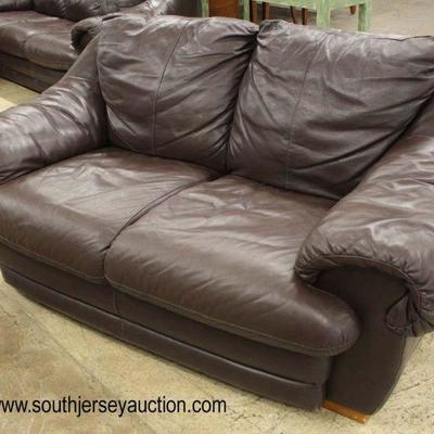  Like New 2 Piece Brown Leather Sofa and Loveseat

Auction Estimate $300-$600 â€“ Located Inside 