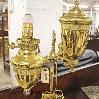  Brass Electrified Kerosene Double Arm Student Lamp

Auction Estimate $50-$100 â€“ Located Inside 