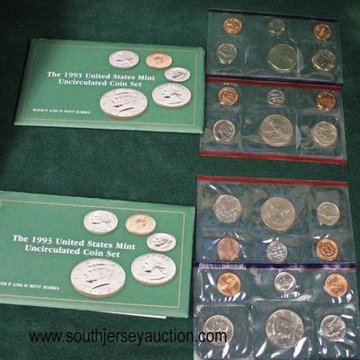  The 1993 United States Mint Uncirculated Coin Set with â€œPâ€ and â€œDâ€ Marks

Auction Estimate $5-$10 each â€“ Located Glassware 