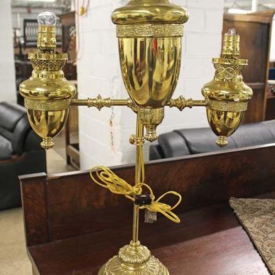  Brass Electrified Kerosene Double Arm Student Lamp

Auction Estimate $50-$100 â€“ Located Inside 