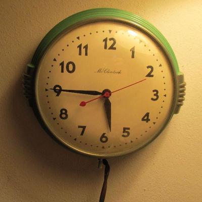 McClintock 1930s art deco clock (works great)
