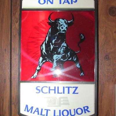 Schlitz Malt Liquor angry bull motion light