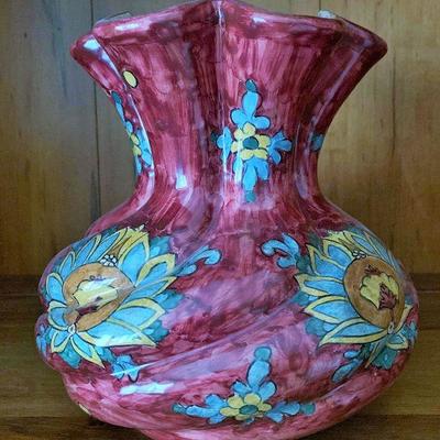 Signed Italian Pottery Vase