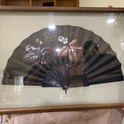 Framed Fan under Glass