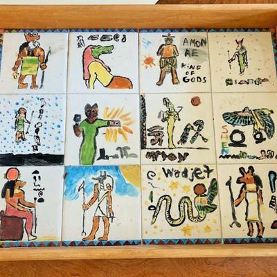 Handpainted Tiles Tray