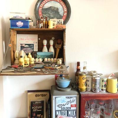 Room full of Vintage Coors Pottery & Coors collectibles
