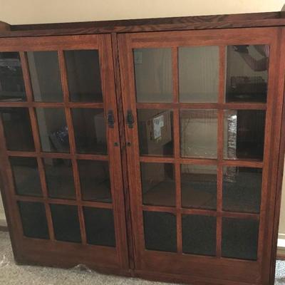Mission Arts & Crafts Display Cabinet/Bookshelf
