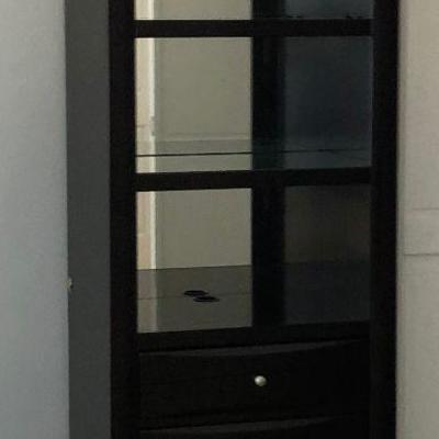 https://www.ebay.com/itm/114001115609  BG0042: Dark Mirror Backed Bookshelf Display with 3 Drawers $49 OBO Local Pickup