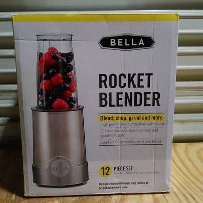 BELLA 12 Piece Rocket Blender, Chrome..