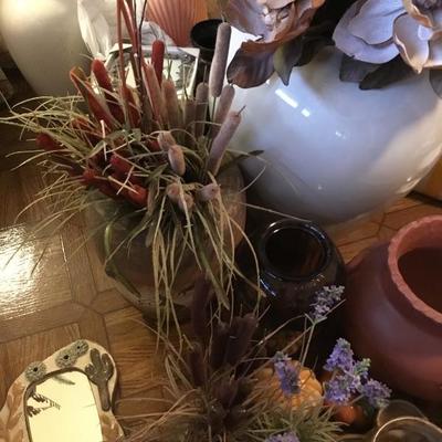 Assortment of fake flowers and plants 